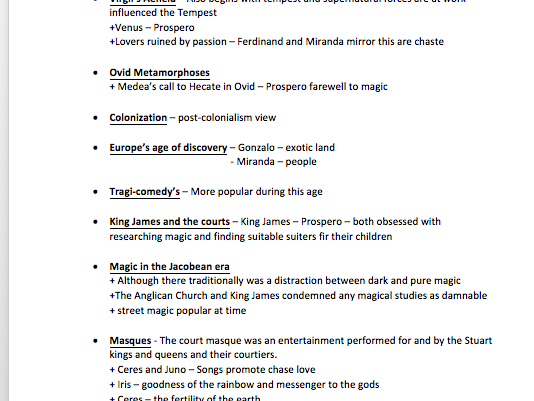 The Tempest By Shakespeare - Context and Theory