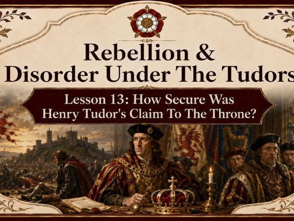 Rebellion & Disorder Under The Tudors Lesson 13: How Secure Was Henry Tudor's Claim To The Throne?