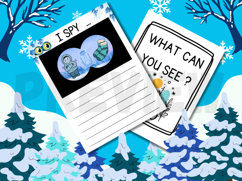 I Spy Winter – Writing & Counting Activity for EYFS & KS1 | Winter I Spy Worksheets
