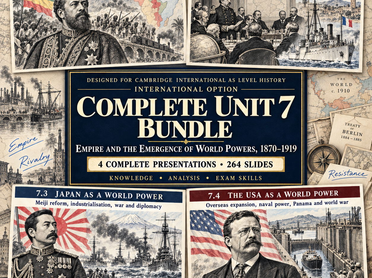 Empire and the Emergence of World Powers | Cambridge AS Level History 9489 | Unit 7 Complete Bundle