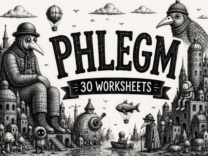 Phlegm Inspired Art Worksheets | 30 Creative Drawing Activities | KS2 KS3 KS4 Art Cover Lessons | Su