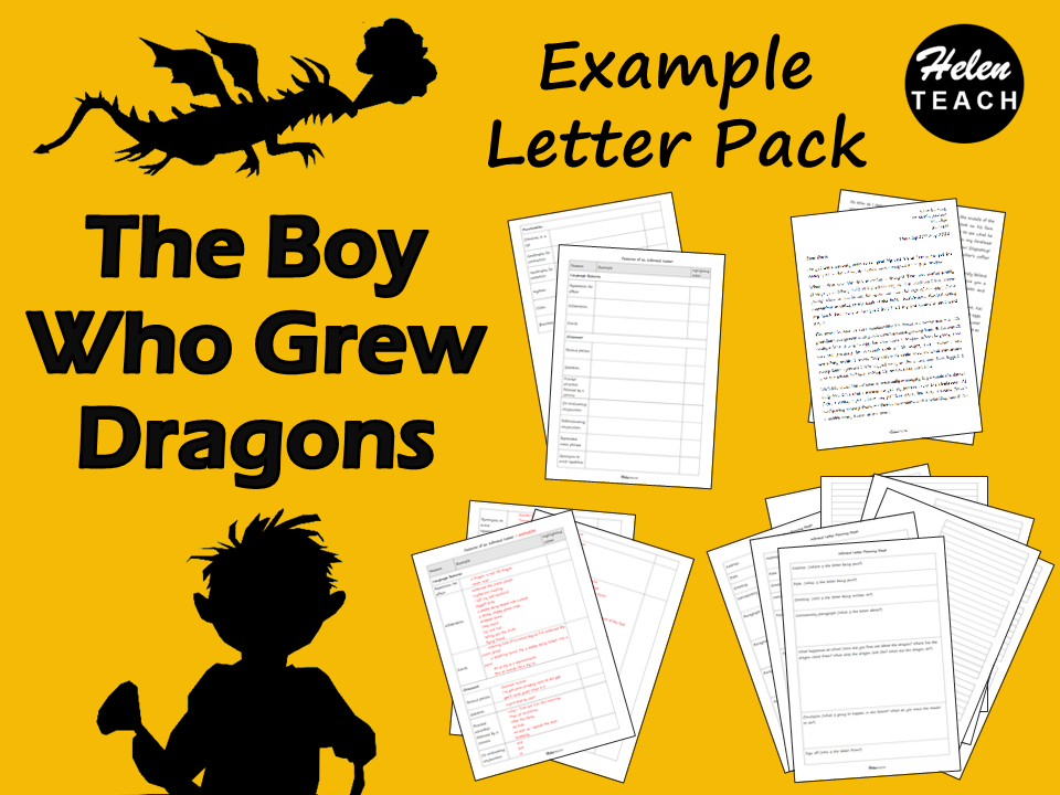 The Boy Who Grew Dragons | Letter Model Text Pack