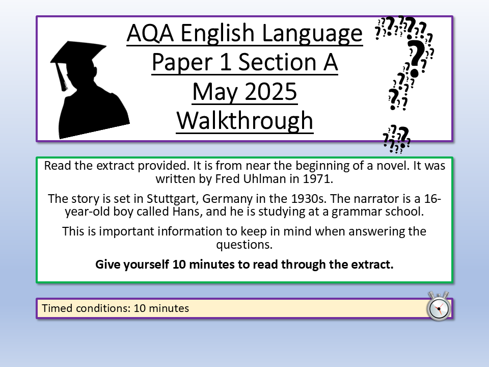 AQA English Language Paper 1 November 2025