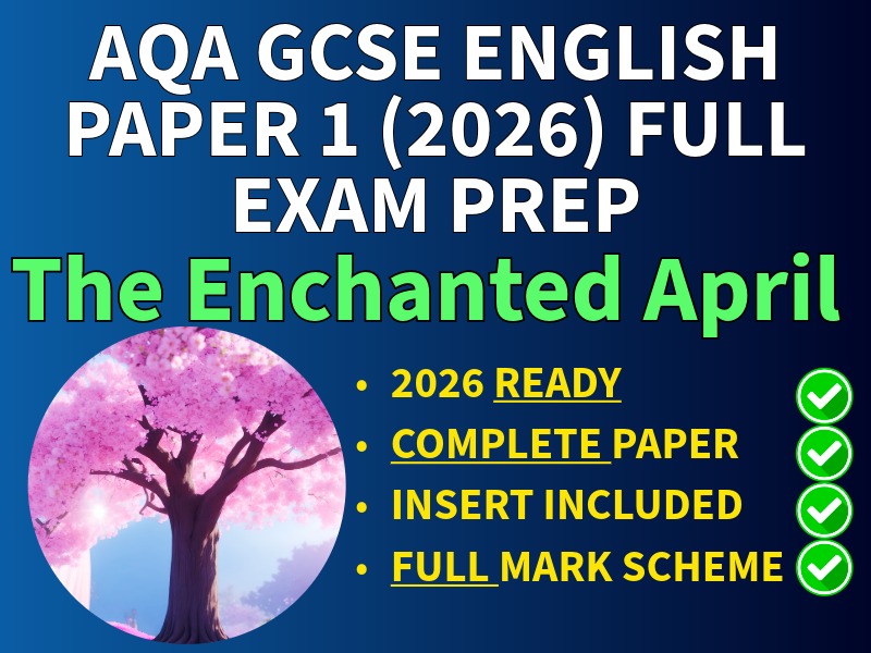 AQA Style GCSE English Language Paper 1 (2026) – Enchanted April – Practice Paper Inc Mark Schemes