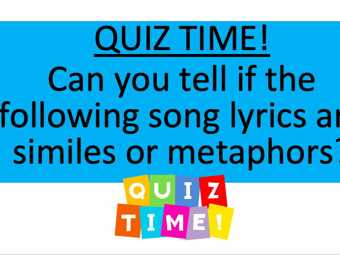 Introducing Similes and Metaphors Lesson