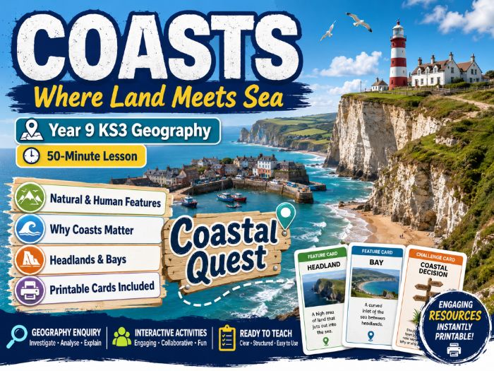 Keystage 3 / Middle School Geography Resource Coasts - Lesson 1 What is the Coast