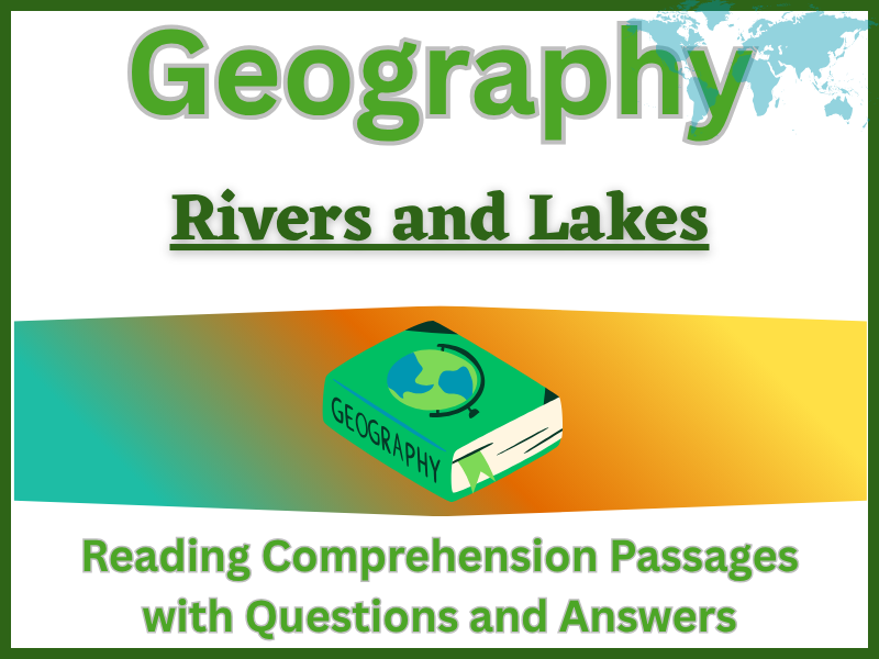 Rivers and Lakes - Reading Comprehension Passages and Questions worksheet