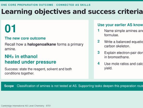 AS Level Chemistry - 19.1 Primary amines