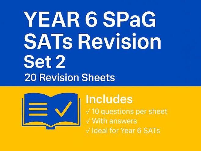 Year 6 SPaG SATs Revision Sheets | Set 2 | 20 Sheets