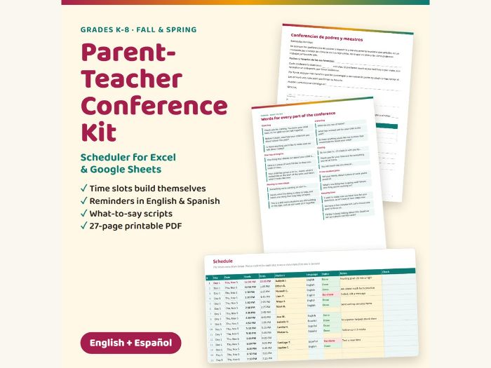 Parent Teacher Conference Kit + Spanish