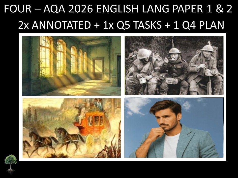 FOUR - AQA PAPER 1 & 2 | 2026 FULL MOCKS | ANNOTATED | Q5 TASKS | Q4 PLAN