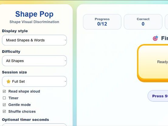Interactive Shape Recognition