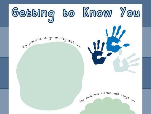 All About Me Book - EYFS Transition Booklet - Starting School - Blue