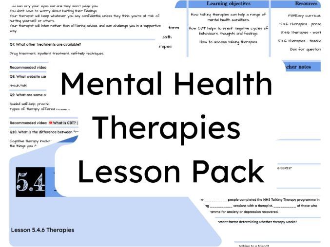 5.4.6 Mental Health Therapies Lesson Pack