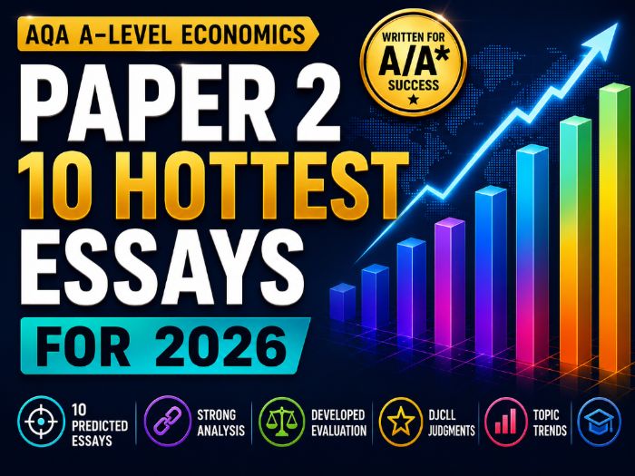 AQA A-Level Economics Paper 2: 10 Hottest Essays for 2026