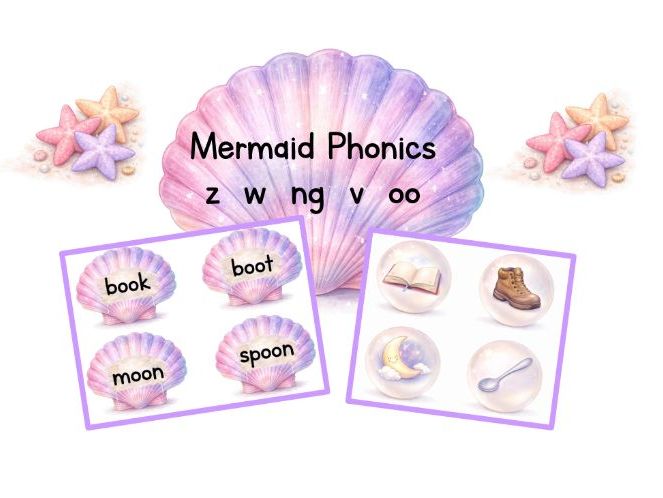 Mermaid Phonics (z w ng v oo)