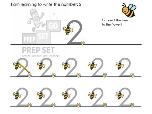 EYFS Maths: Number 2 formation
