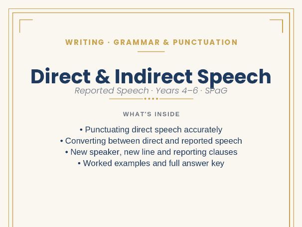 Direct & Indirect Speech