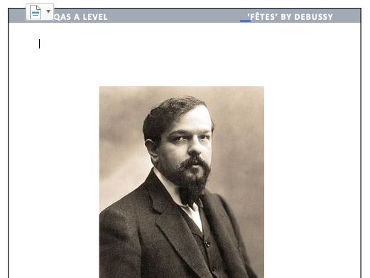 EDUQAS A Level Music - Fêtes by Debussy New for 2026