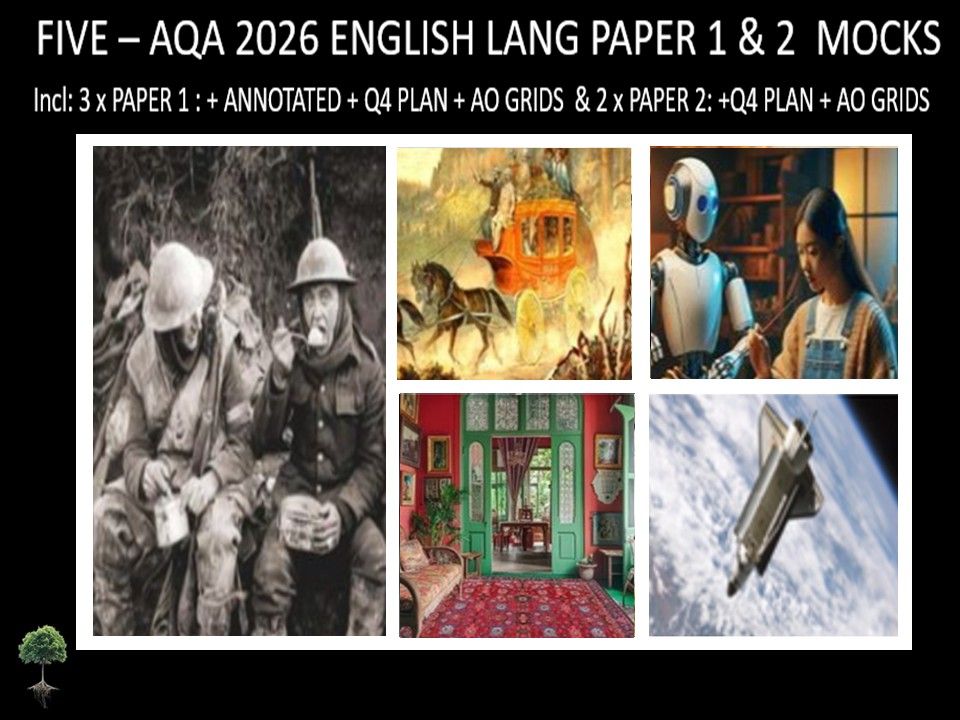 FIVE - AQA PAPER 1 & 2 | 2026 FULL MOCKS | ANNOTATED | Q4 PLAN | AO GRIDS