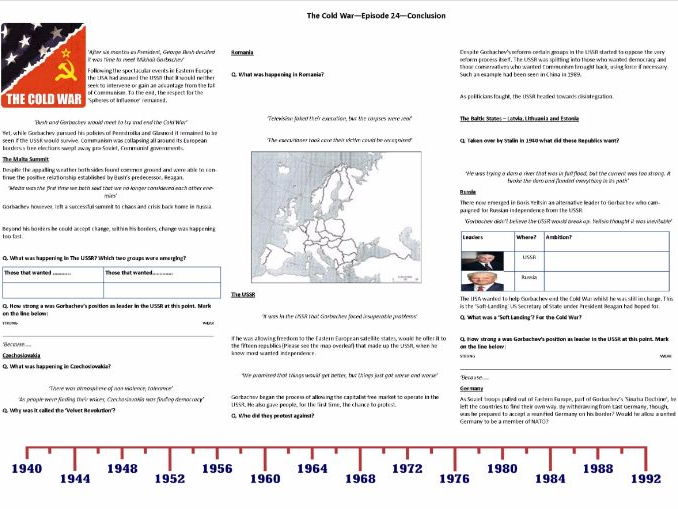 Cold War (TV Series) Ep.24 - Conclusion - Supporting Worksheet