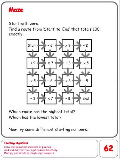 25 Maths Challenges for 5&6 | Teaching Resources