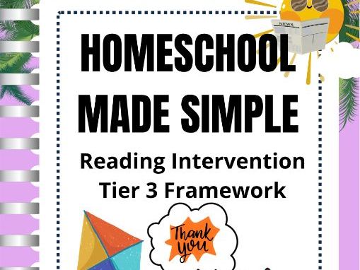 Tier 3 Reading Intervention Framework | Grades 3rd-5th