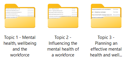 AAQ in Mental Health -  F402 Unit - Supporting and promoting mental health and wellbeing in organisations
