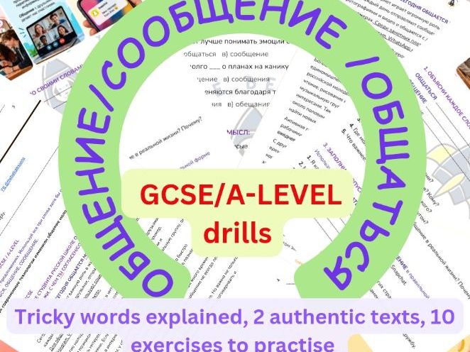 Mastering Russian Vocab: Общаться, Общение, Сообщение (GCSE / A-Level Resource)
