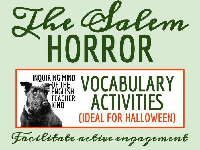 "The Salem Horror" by Henry Kuttner Vocabulary Games | Gothic Fiction | Halloween Horror Story