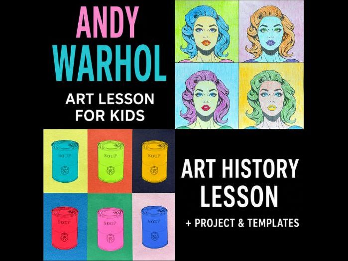 Andy Warhol Art Lesson for Kids - Pop Art, Colour Theory & Creative Art Project