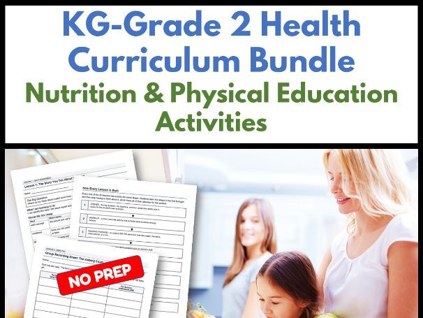 KG-Grade 2 Health Curriculum Bundle | Nutrition & Physical Education Activities