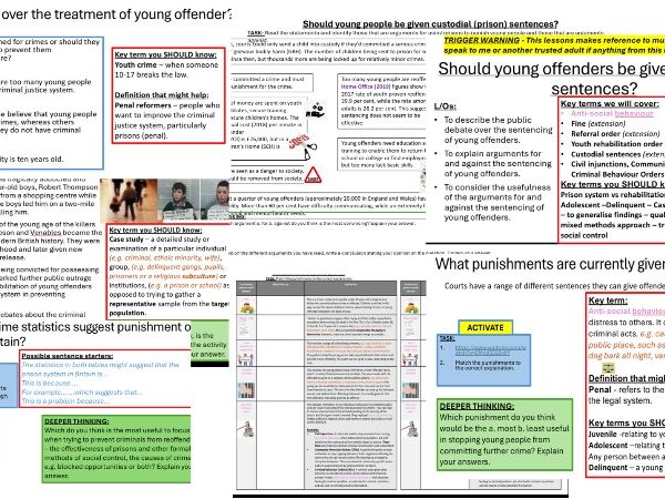 AQA GCSE Sociology: Crime - Debates (treatment of young offenders)