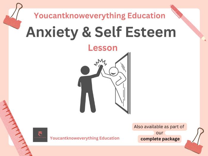 Anxiety / Self Esteem Mental Health PSHE