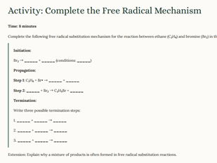 AS Level Chemistry - Unit 13.2 Characteristic organic reactions