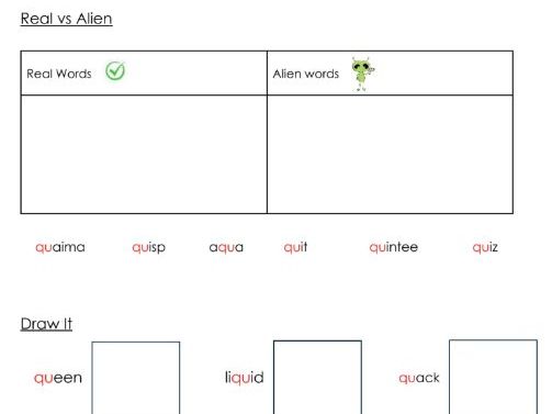 Phonics - qu sound worksheets - Resource bundle