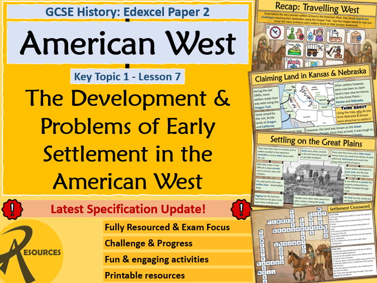 Early Settler Farming Problems - American West - GCSE History Edexcel - Lesson 7