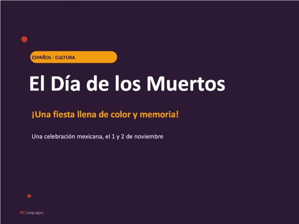 SPANISH: El Día de los Muertos (Cultural lesson)