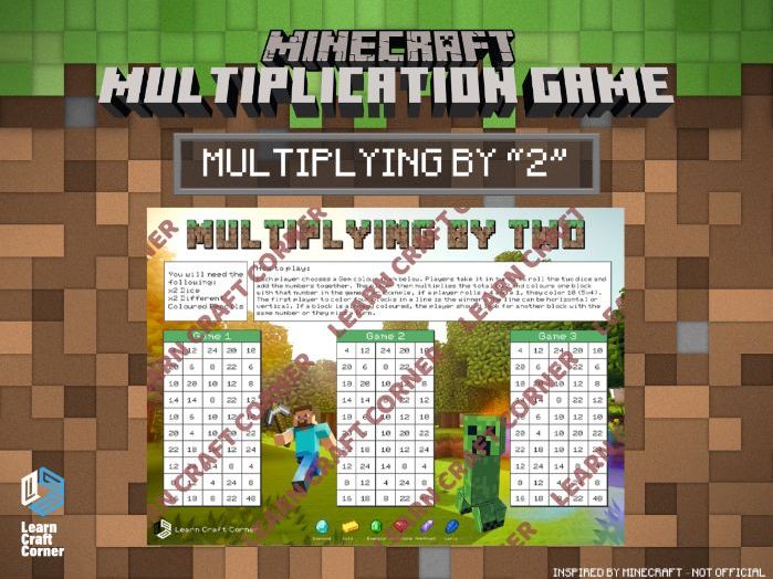 Minecraft Multiplication Game – 2 Times Table | Maths Activity