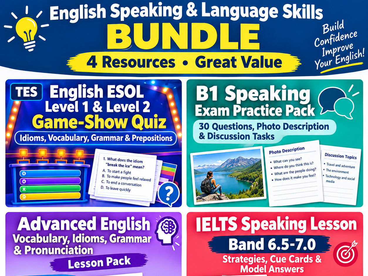 B1 English Speaking Topics 2026 | 10 Discussion Themes, Vocabulary, Grammar, Photo Description & Speaking Practice
