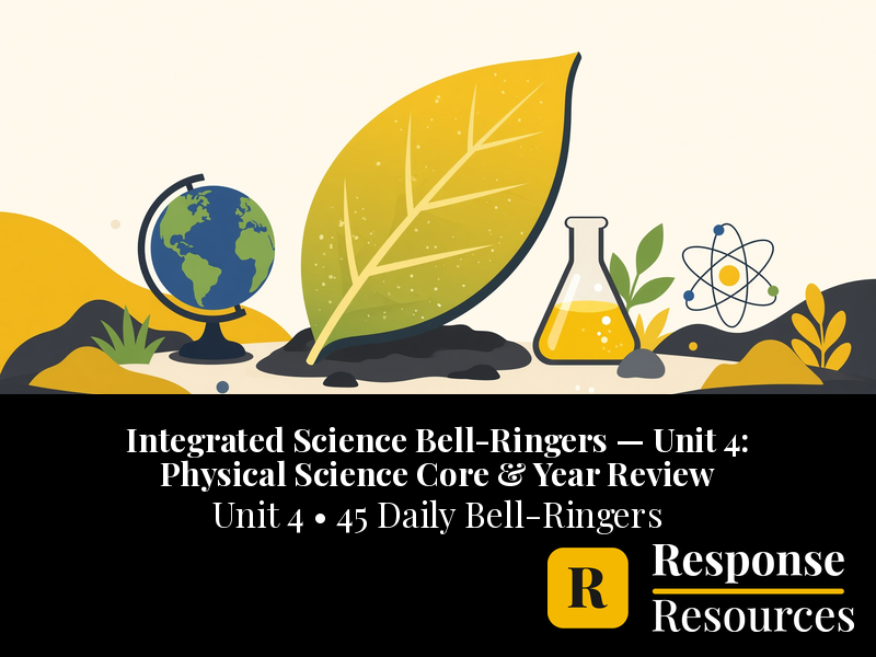 Integrated Science (MS) Bell Ringers Unit 4 - 45 Daily Warm-Ups (Grades 6-8)