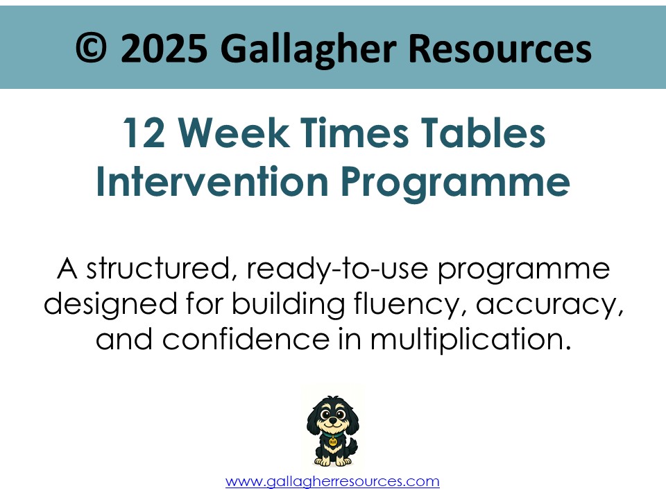12-Week Times Tables Intervention Pack