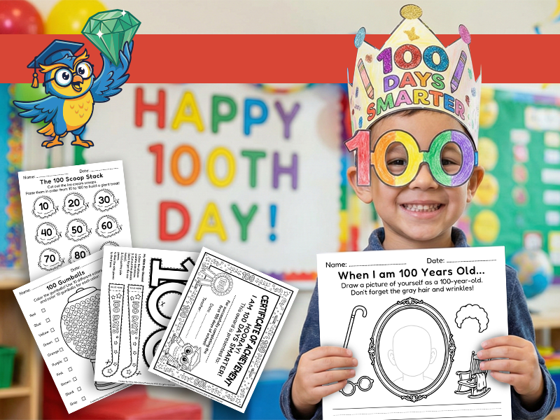 100th Day of School Activities & Crafts