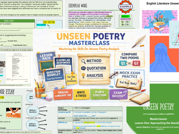 AQA Unseen Poetry SOW  Bundle