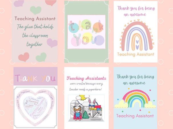 Thank You Teaching Assistant Cards Teaching Resources