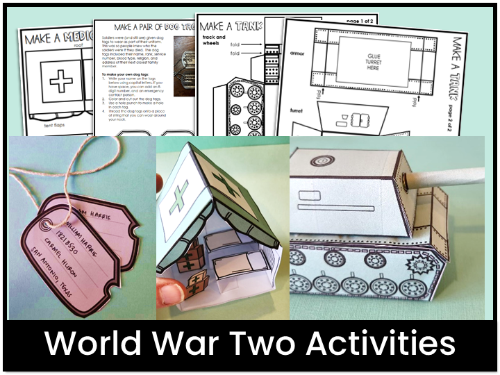 WWII Second World War 2 Hands-on Activities, Crafts, Engaging History ...