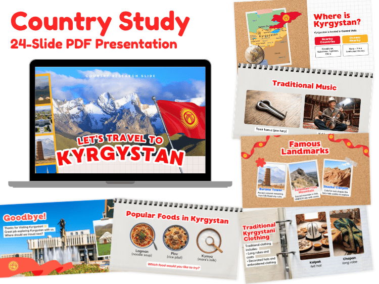 Kyrgyzstan Country Study | 24-Slide Geography & Culture Presentation