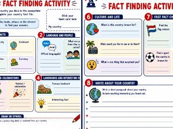 World Cup 2026 Country Fact File Activity