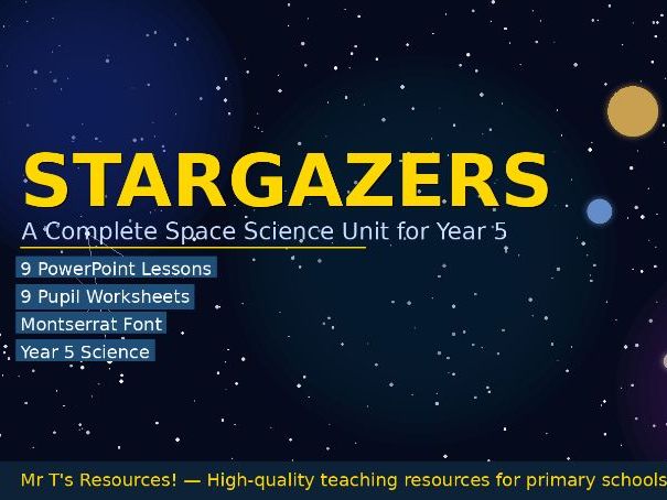 Stargazers — Year 5 Space Science Bundle (9 Lessons + Worksheets)