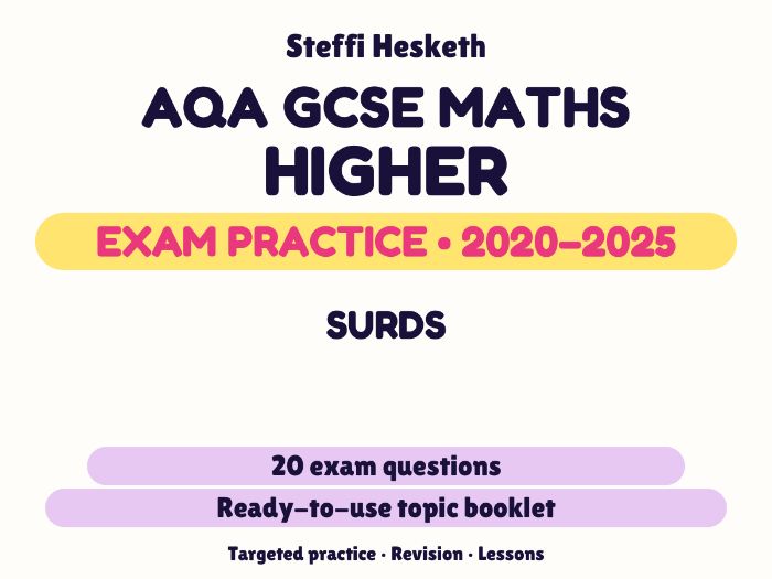 AQA GCSE Maths Higher: Surds Exam Questions | 2020-2025